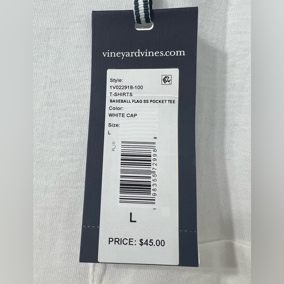 Vineyard Vines Baseball Flag Pocket Tee - Picture 8 of 11